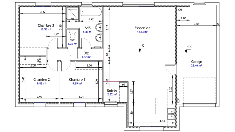 Plan maison Bella My Kaza